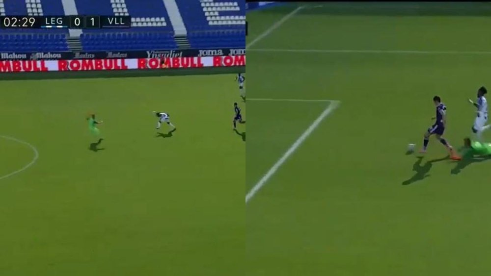 Leganés made a huge mistake. Screenshot/MovistarLaLiga