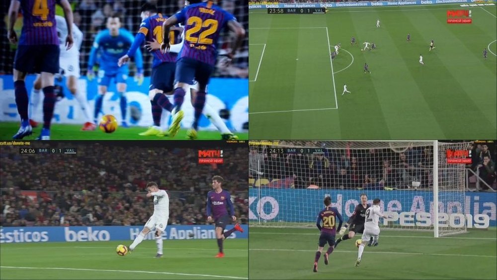 Le Camp Nou réclamait une faute sur Messi. Capture/beINSports