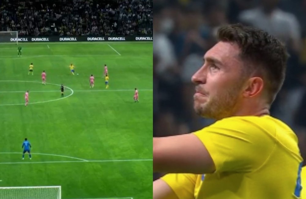 Laporte scored Al Nassr's third goal from his own half. DAZN_ES