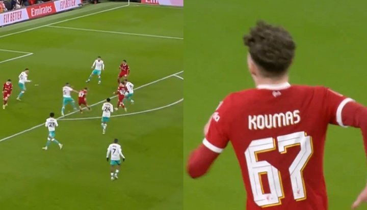 Koumas cumplió su sueño: marcar en su debut con el Liverpool