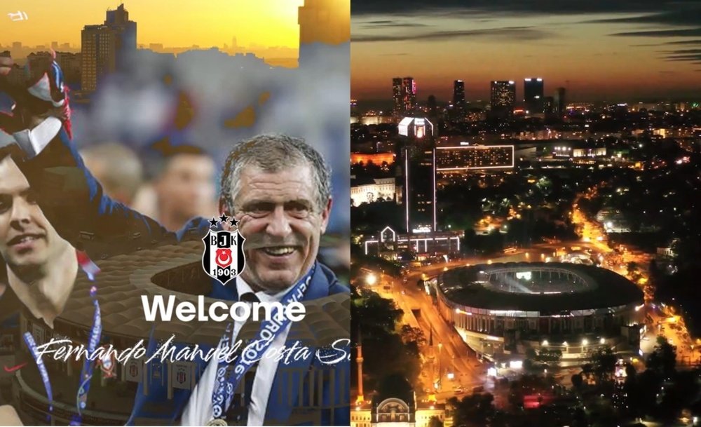 Fernando Santos, novo treinador do Besiktas. Capturas/Besiktas