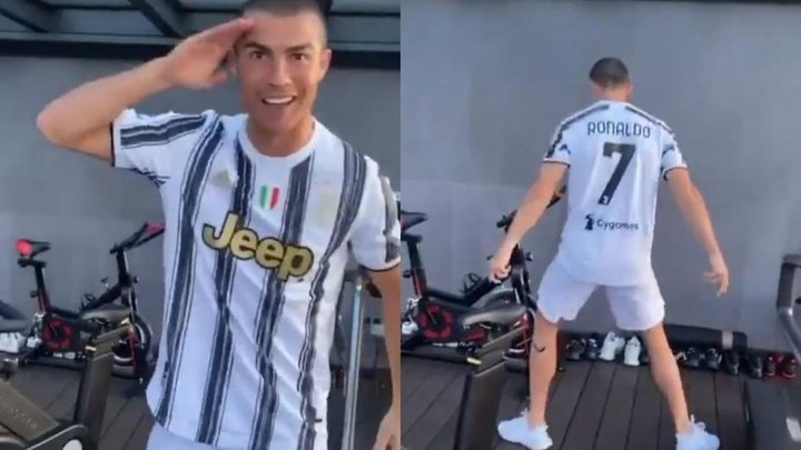 This is how Ronaldo sent his best wishes to Juventus from home