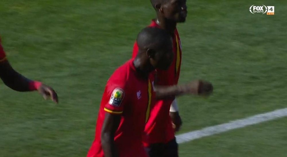 Le but du 1-0 de l'Ouganda contre la RDC. Capture/FoxSports