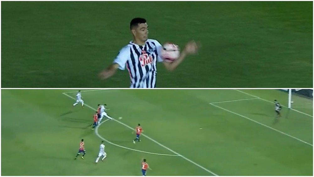 Cardozo marcó el primer gol para Libertado. Captura/beINSports