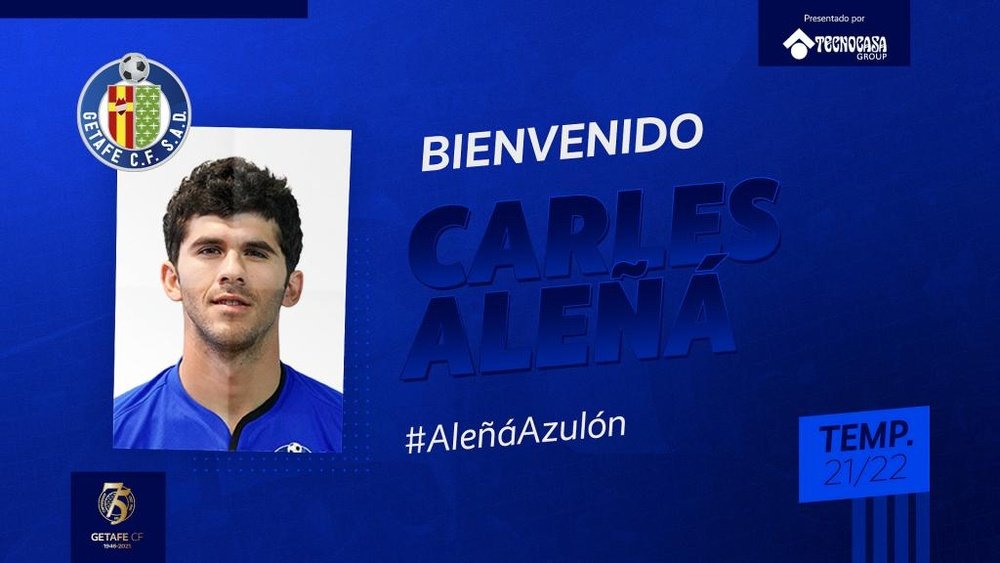 Carles Aleñá, comprado por el Getafe. Twitter/GetafeCF