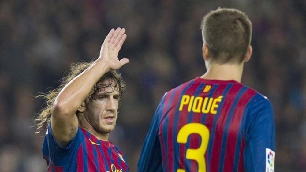 Carles Puyol alabó a Gerard Piqué. EFE