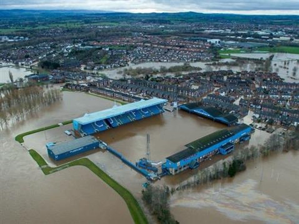 Carlisle United's stadium has been hit by serious flooding. Everton FC