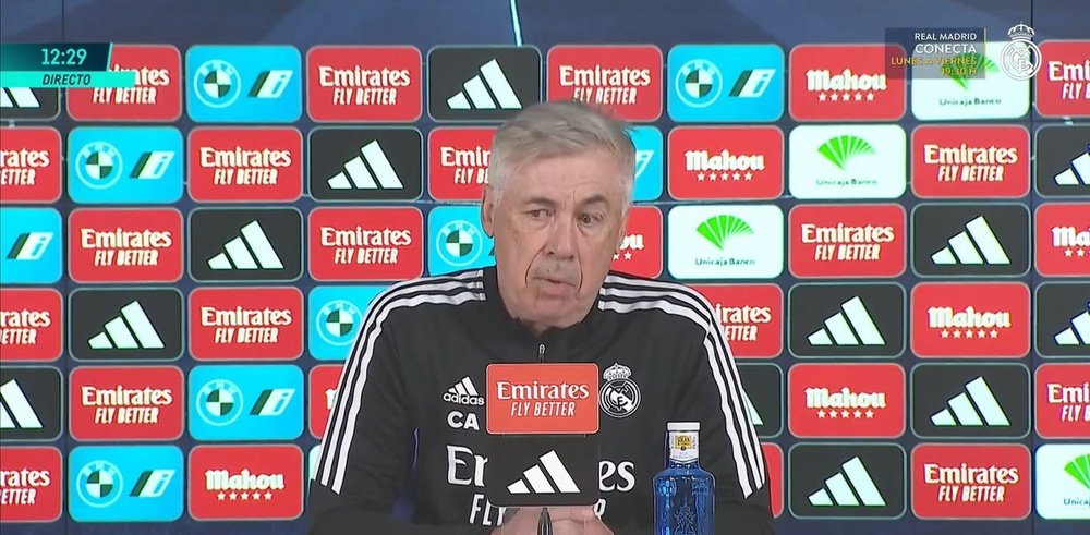 Carlo Ancelotti fustige le calendrier surchargé : 'La Liga ne pense qu'à elle'. Capture/RealMadridTV