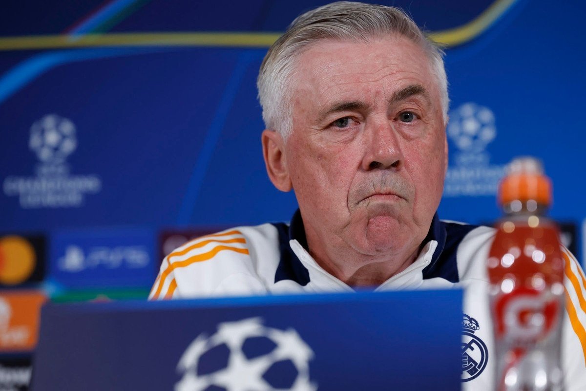 Ancelotti compareció en la previa del Real Madrid-Atlético de Champions. EFE