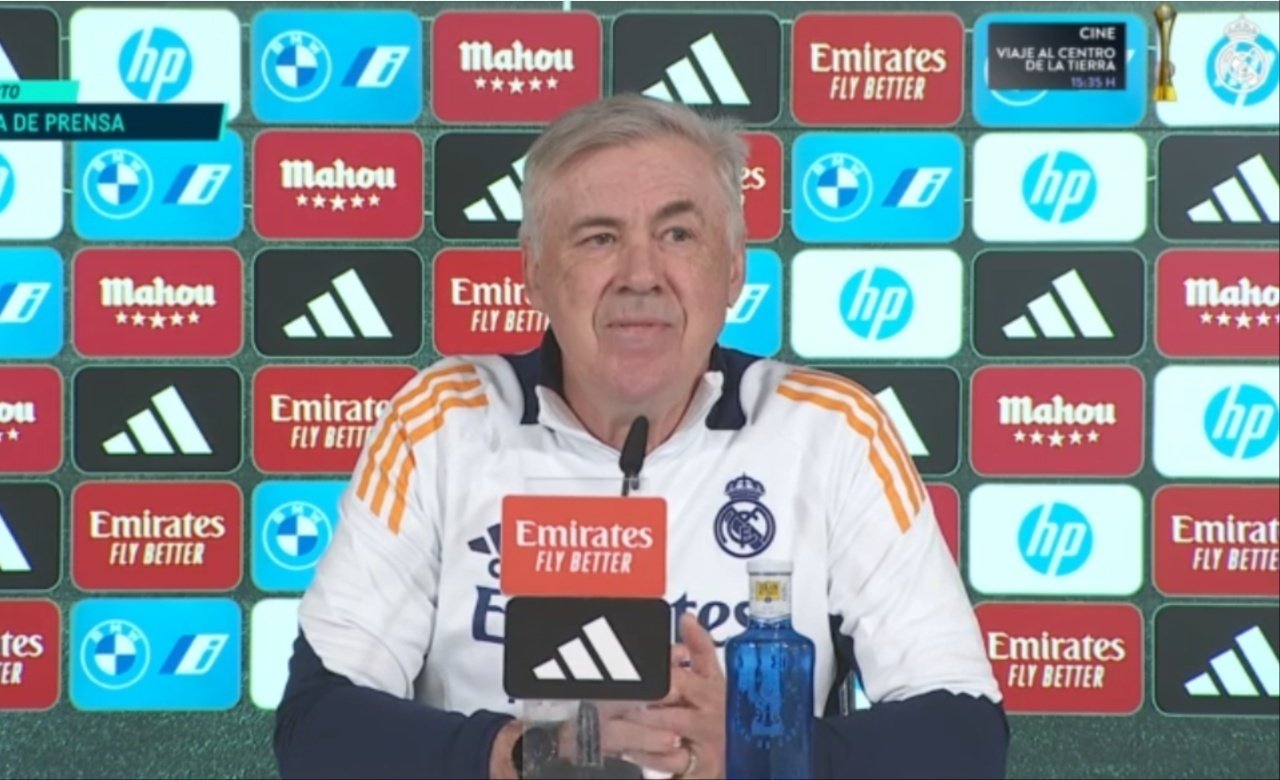 Ancelotti habló en rueda de prensa. Captura/RealMadridTV