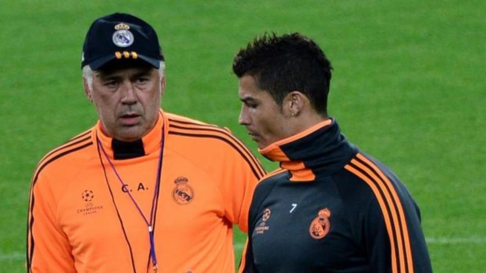 Ancelotti descartó el regreso de Cristiano al Real Madrid. AFP