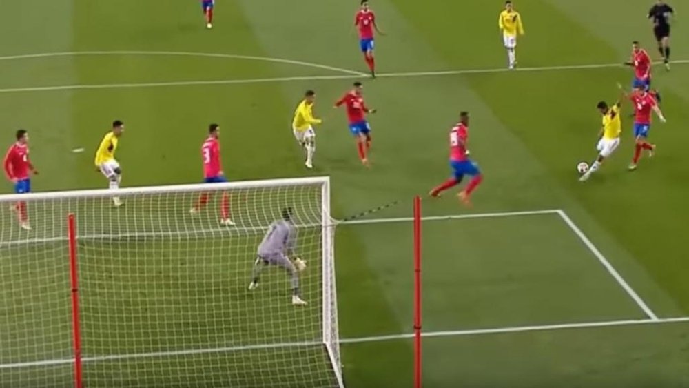 Navas pudo hacer más en dos de los tantos. Captura/Caracol