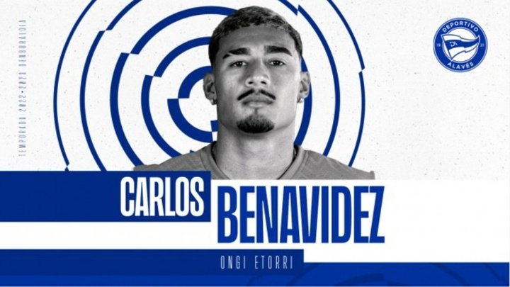 Carlos Benavidez, nuevo jugador del Alavés. Twitter/Alaves