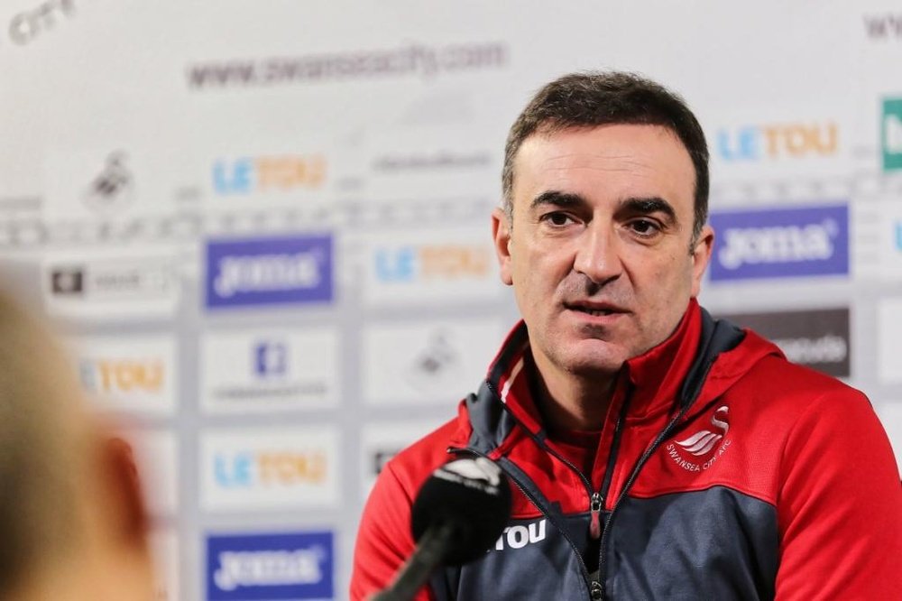 Carvalhal is aware of the challenge they face against Tottenham. Twitter/Swansea