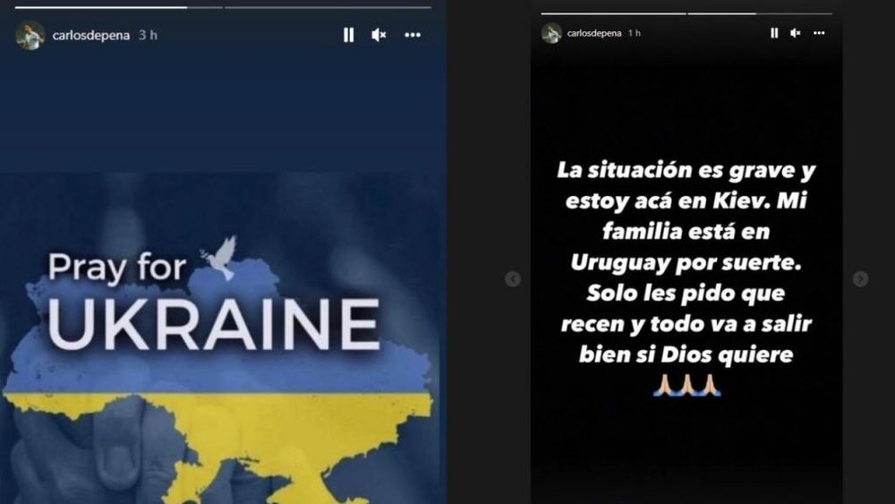 De Pena pidió una oración por los que viven en Ucrania. Instagram/carlosdepena