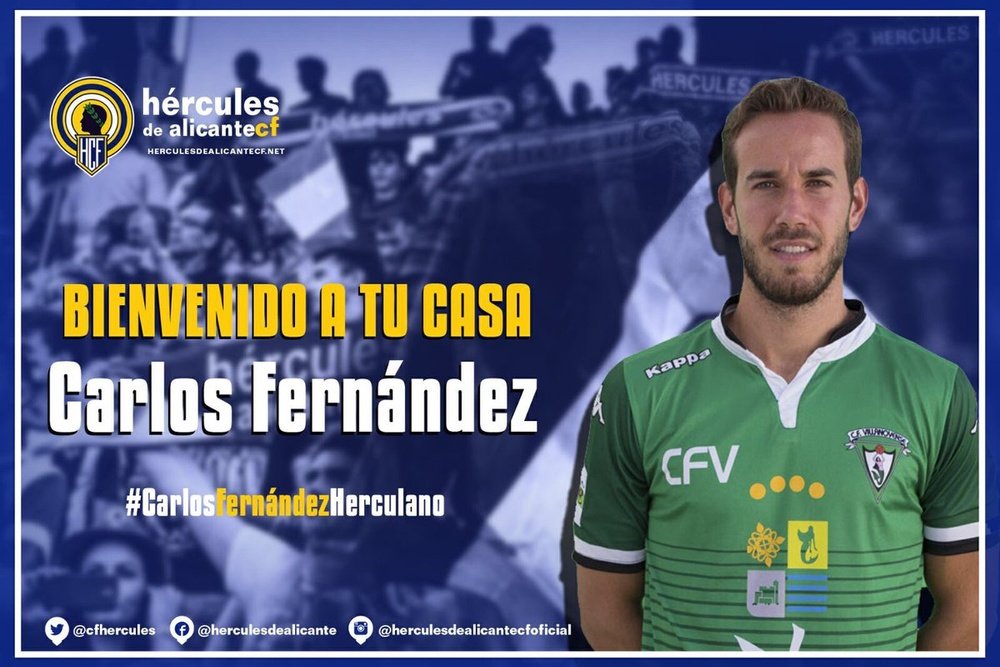 Carlos Fernández, nuevo jugador del Hércules. HérculesCF