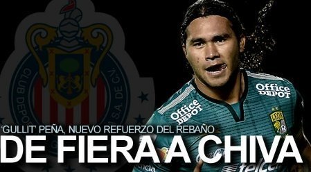 Gullit Peña es el nuevo fichaje de las Chivas