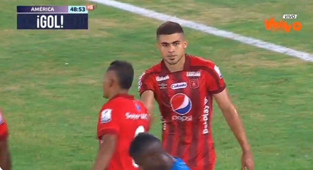 Carlos Sierra anotó el único gol del encuentro. Captura/WinSports