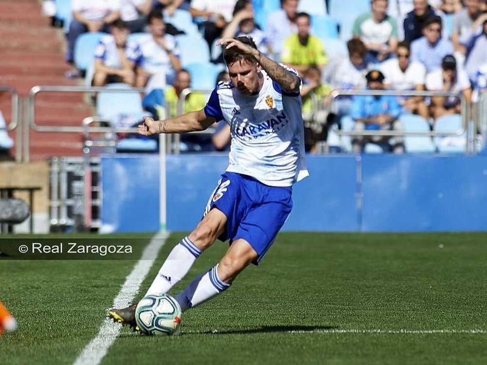 Vigaray sufre una lesión muscular. Twitter/Zaragoza