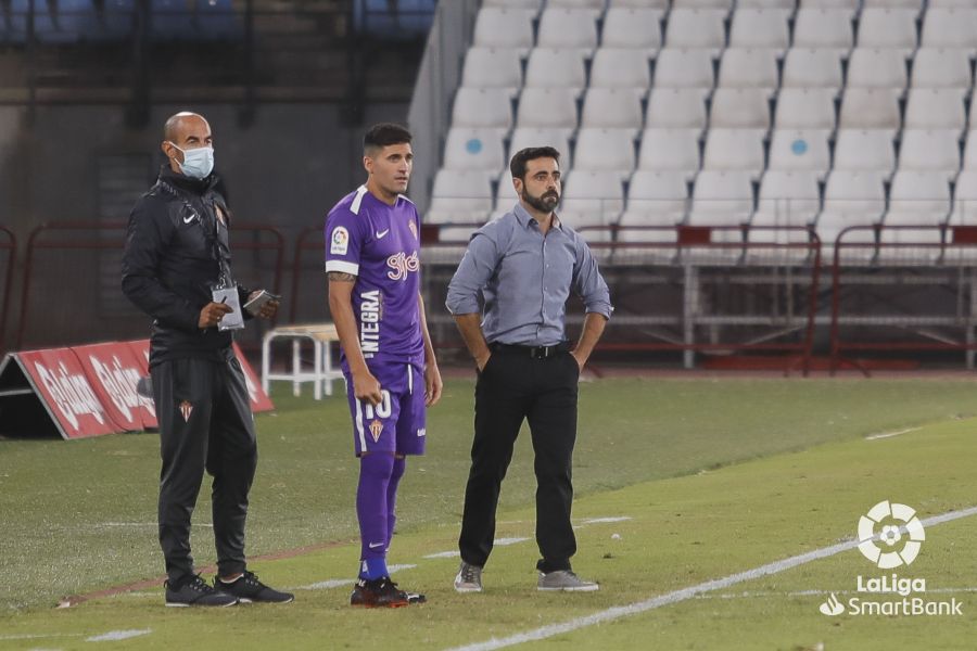 David Gallego, en un partido del Sporting