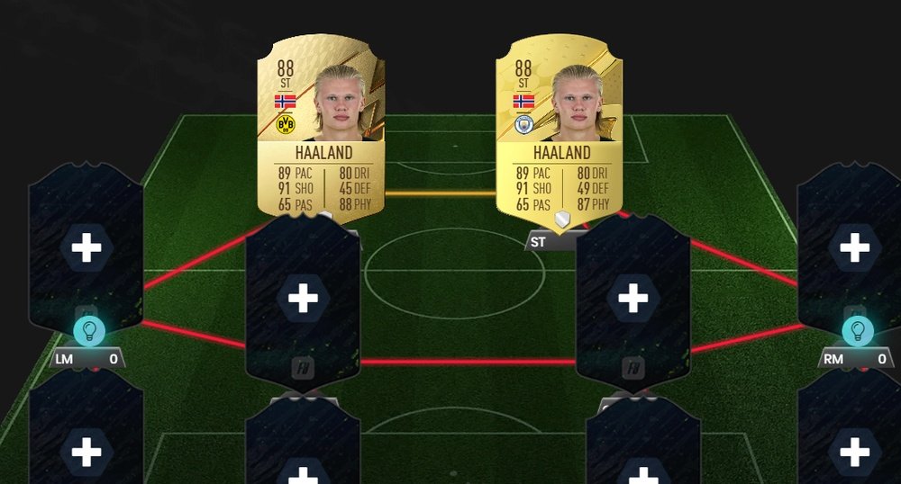 Carta de Haaland en FIFA 23. FUTBIN