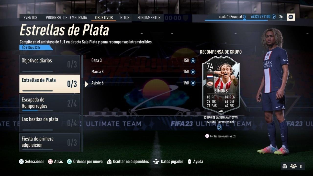 Carta IF de Xavi Simons. EA Sports