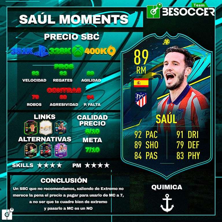 Fifa 21 Saúl Moments Sbc El Centrocampista Definitivo De La Liga