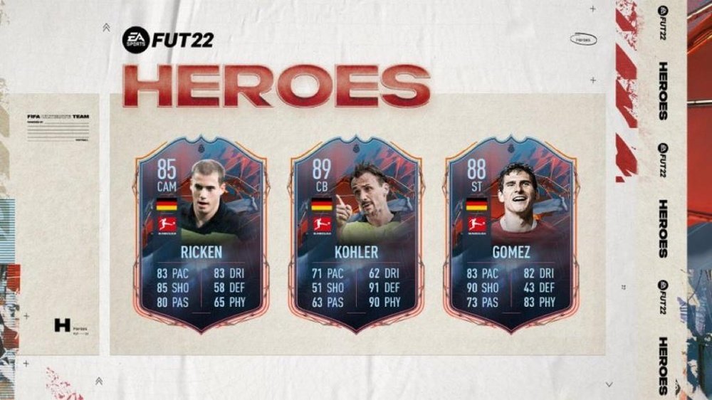 Cartas FUT Héroes de la Bundesliga. Twitter/EASPORTSFIFA