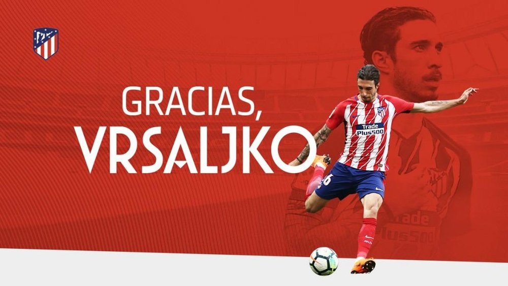 Vrsaljko jugará cedido en el Inter. Twitter/Atleti