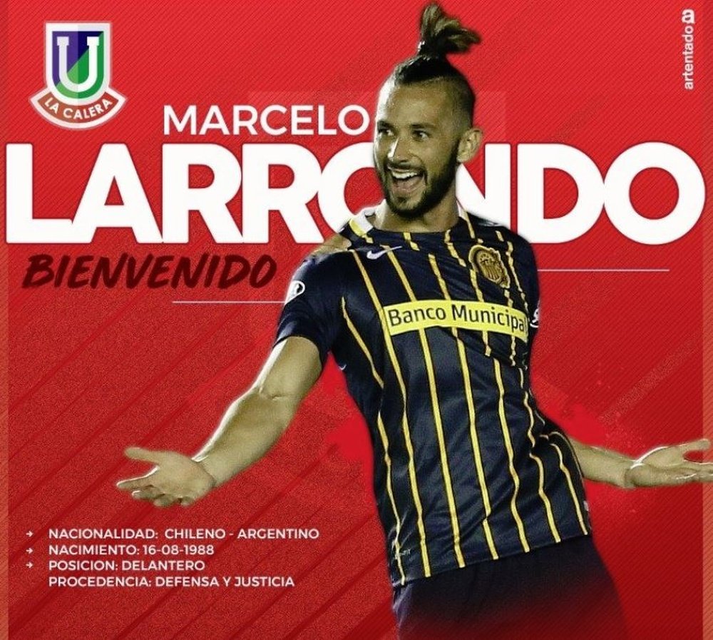 Larrondo jugará en Unión La Calera. Twitter/ulcsadpoficial