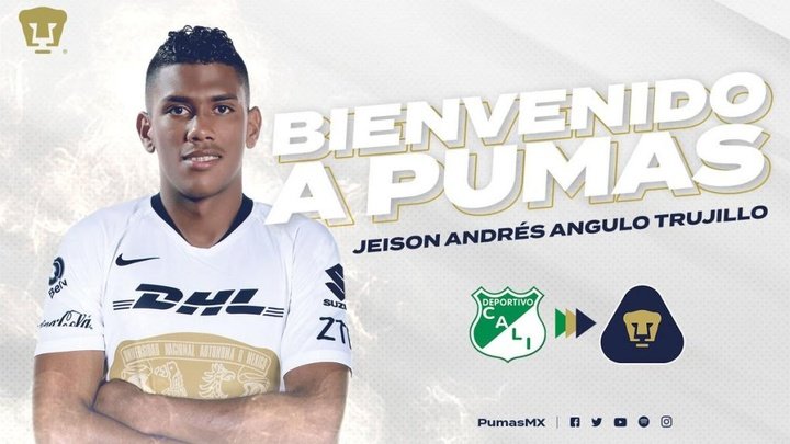 Jeison Angulo, nuevo refuerzo de Pumas