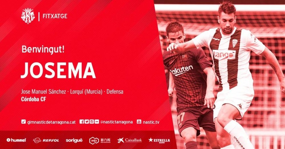 Josema llega al Nàstic. Twitter/NasticTarragona