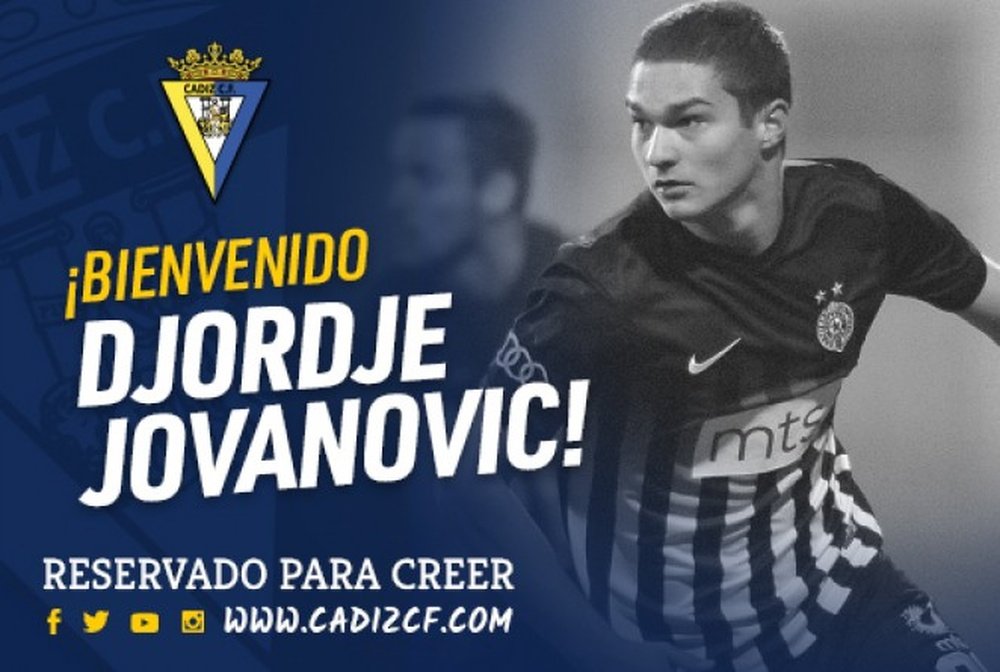 El Cádiz anunció el fichaje de Jovanovic. Cádiz CF