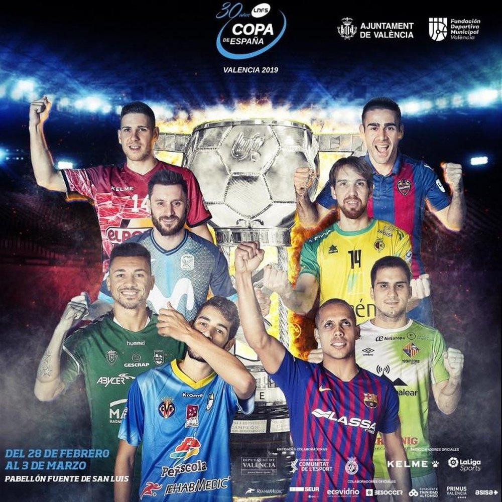La Copa de España se disputará en Valencia del 28 de febrero al 3 de marzo. LNFS