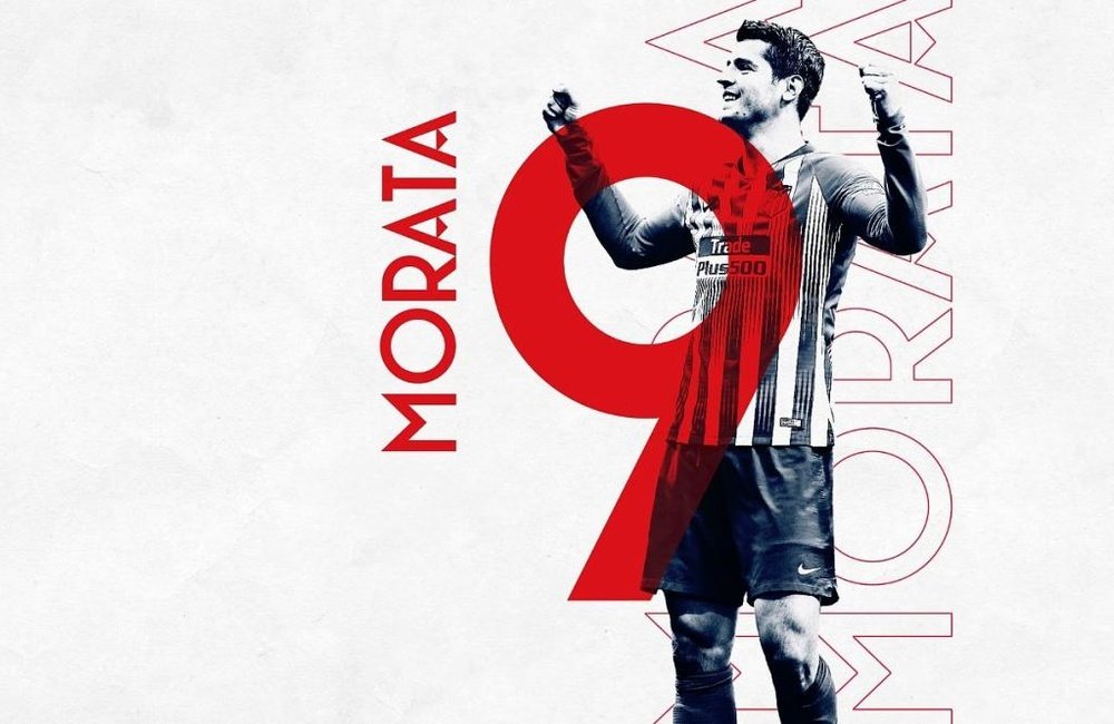 Morata será o novo '9' do Atlético. Atleti