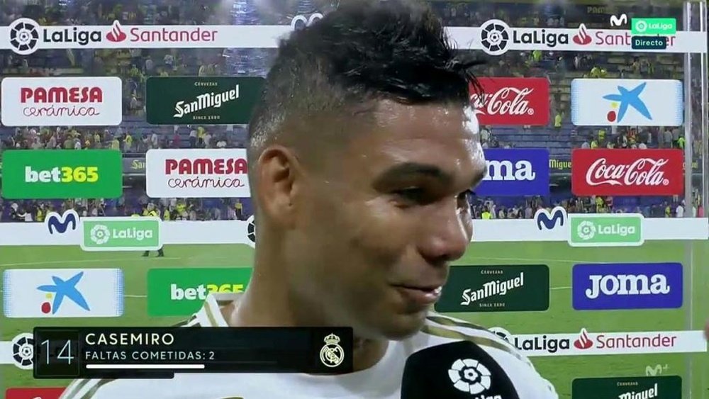 Madrid is lost without Casemiro. Captura/Movistar