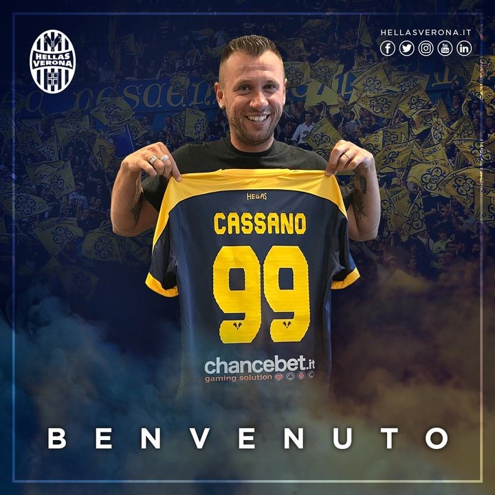 OFICIAL: Cassano ficha por el Hellas Verona y compartirá vestuario con Cerci