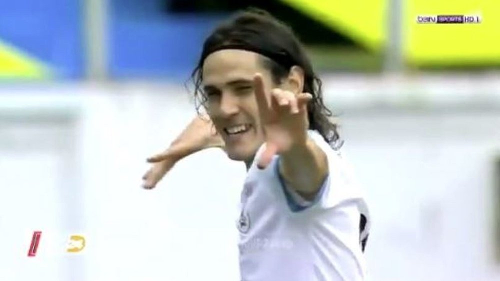 Cavani put Uruguay ahead away to Colombia. Screenshot/beINSports