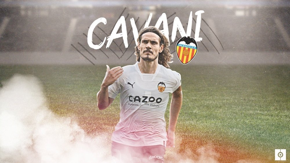 Cavani signs with Valencia for the next two seasons. BeSoccer