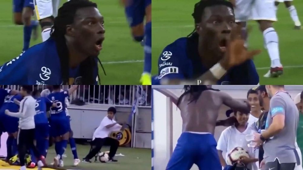 Gomis aterró al recogepelotas... ¡haciendo la pantera!. Twitter/iFutbolfichajes