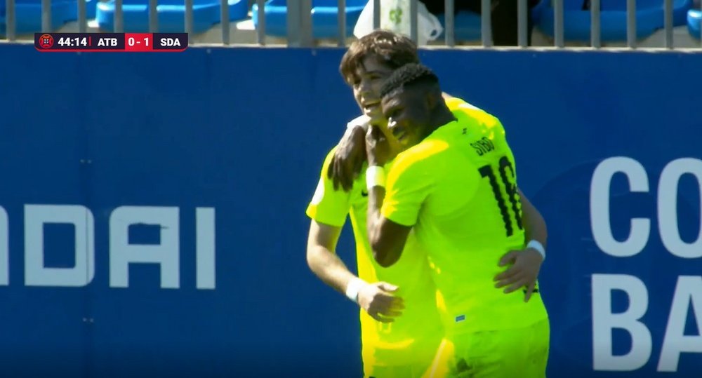 Julen Jon Guerrero marcó el gol que rompió el equilibrio. Captura/InSportsTV