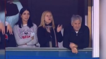 A vibração dos pais de Messi em vitória da Argentina. Captura/Olé