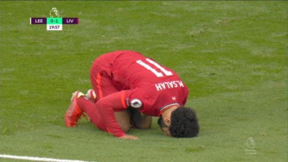 Mohamed Salah now has 100 Premier League goals. Screenshot/DAZN