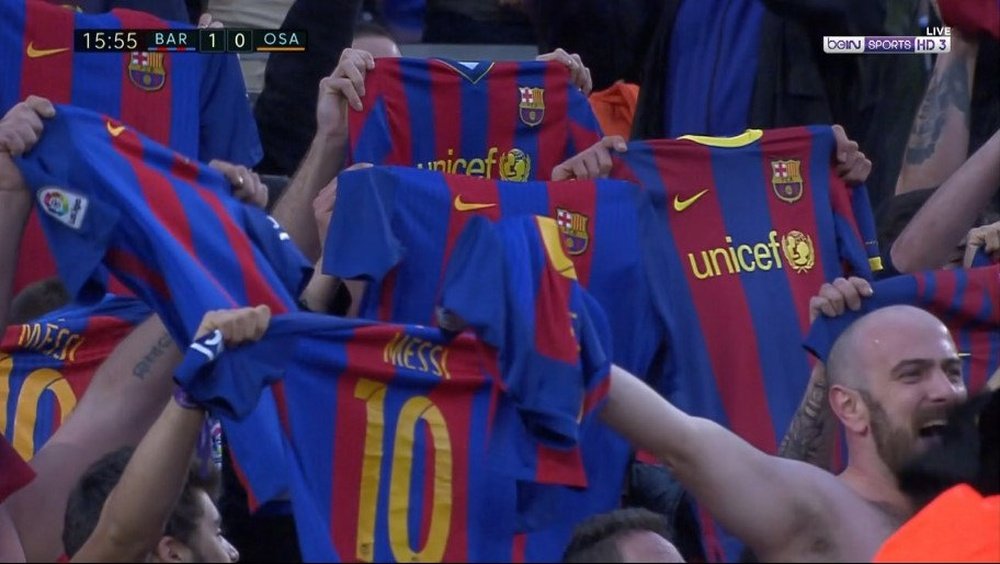 Así lo celebró el Camp Nou. beINSports