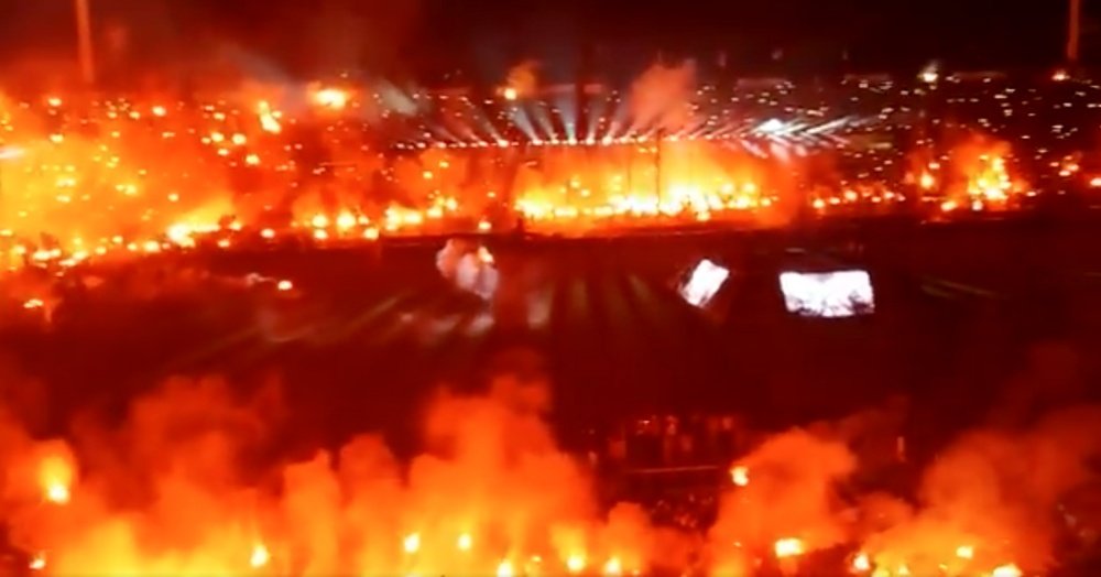 As espetaculares celebrações do PAOK. Twitter/shumansko