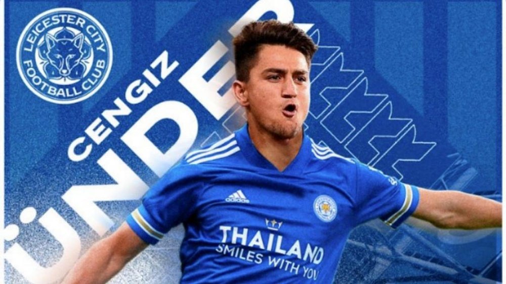 Cengiz Ünder, reforço do Leicester para a temporada 2020-21. Captura/LeicesterCity