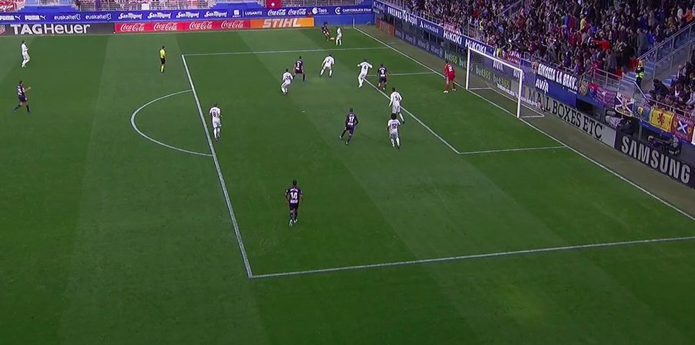 Sergi Enrich marque le but du 2-0 à Ipurua. Capture/BeINSports