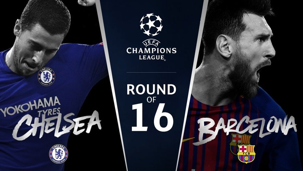 Chelsea-Barça nas oitavas de final da Champions. UEFA