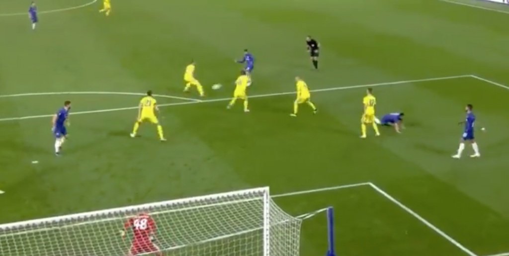 Loftus-Cheek picked out the far corner to complete his hat-trick. Screenshot