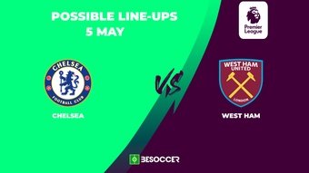 Chelsea v West Ham, Premier League 2023-24, matchday 36, 05/05/2024, possible lineups. BeSoccer